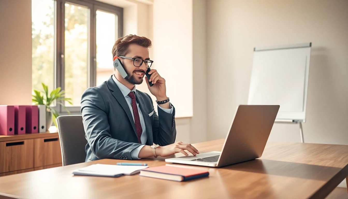 Professioneller Headhunter für Sales Manager bei der Arbeit in einem modernen Büro.