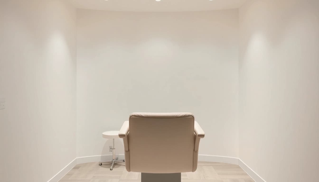 Behandlungsstuhl Kosmetik im modernen Salon, der edle Eleganz und Komfort verkörpert.