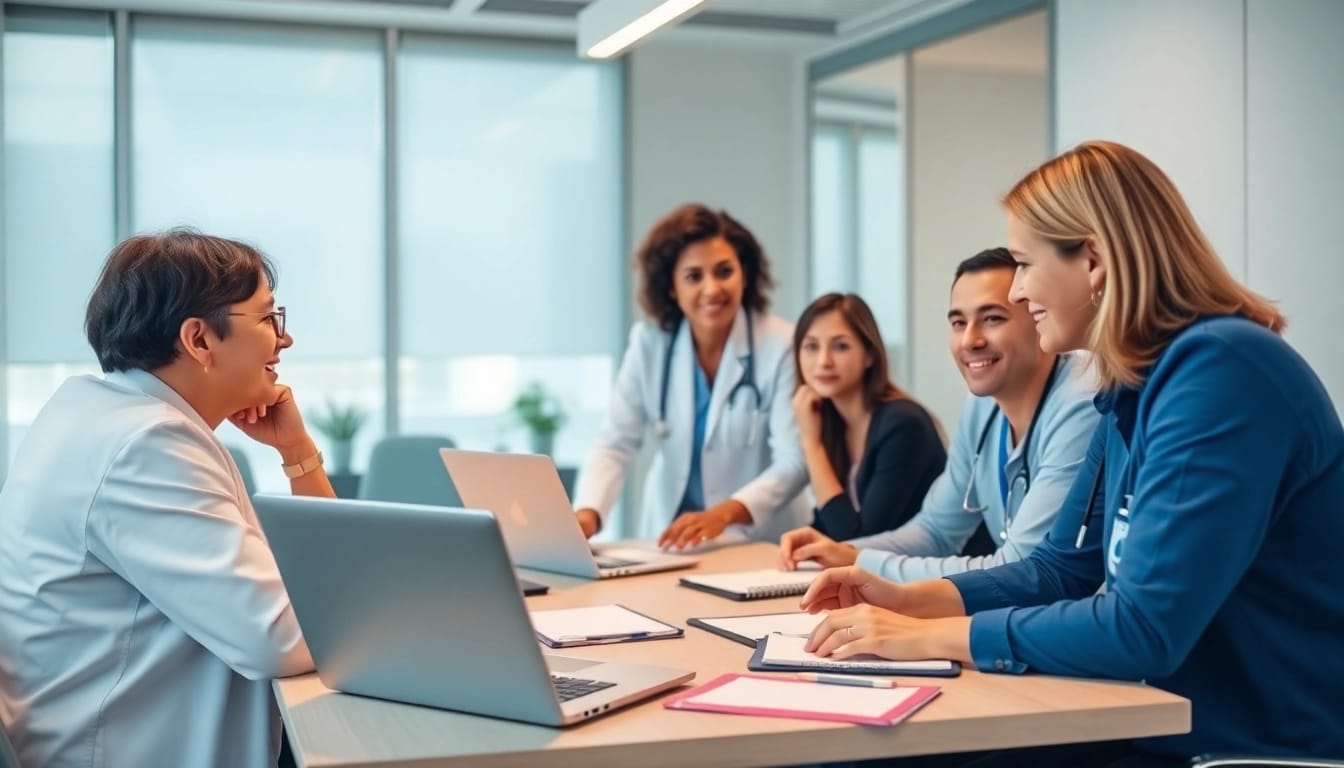 Headhunter Pflegekräfte im Büro, wo Pflegefachkräfte rekrutiert werden.