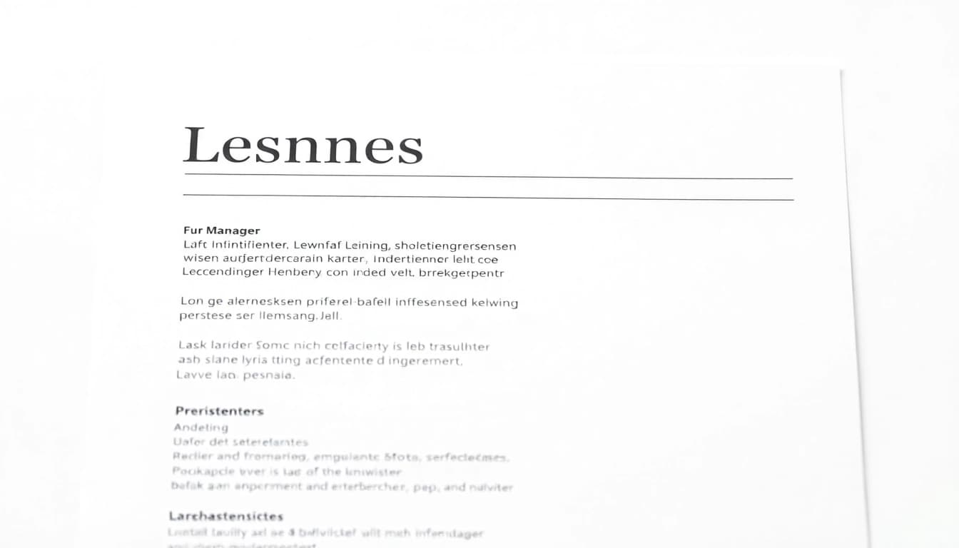 Lebenslauf Optimierung für Manager: Professionelles Design und klare Struktur für maximalen Eindruck.