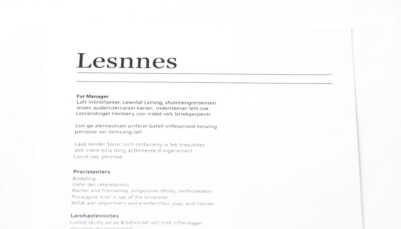 Lebenslauf Optimierung für Manager: Professionelles Design und klare Struktur für maximalen Eindruck.