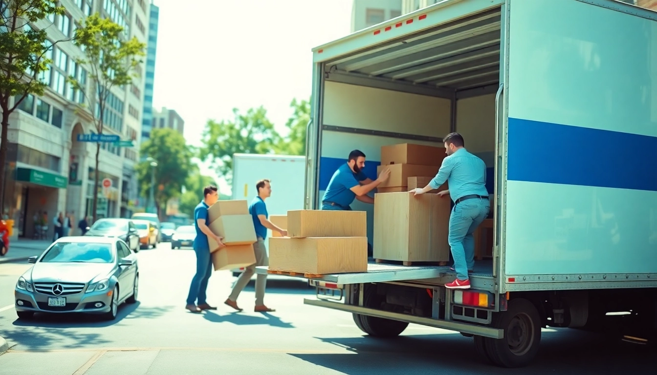 Umzugsunternehmen Speyer team loading furniture into a moving truck