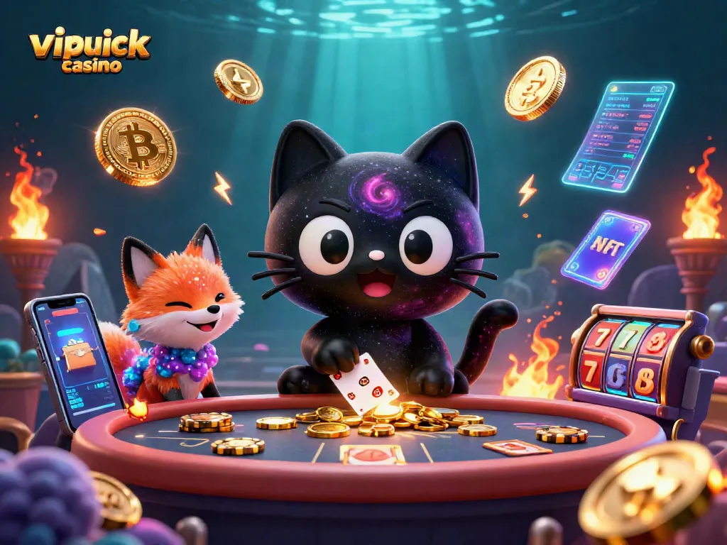 Experience thrilling play at vipluck casino with cosmic 3D characters and vibrant game elements.