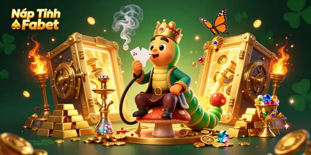 Engage with Nạp Tiền Fabet for thrilling gaming experiences surrounded by opulent casino treasures.