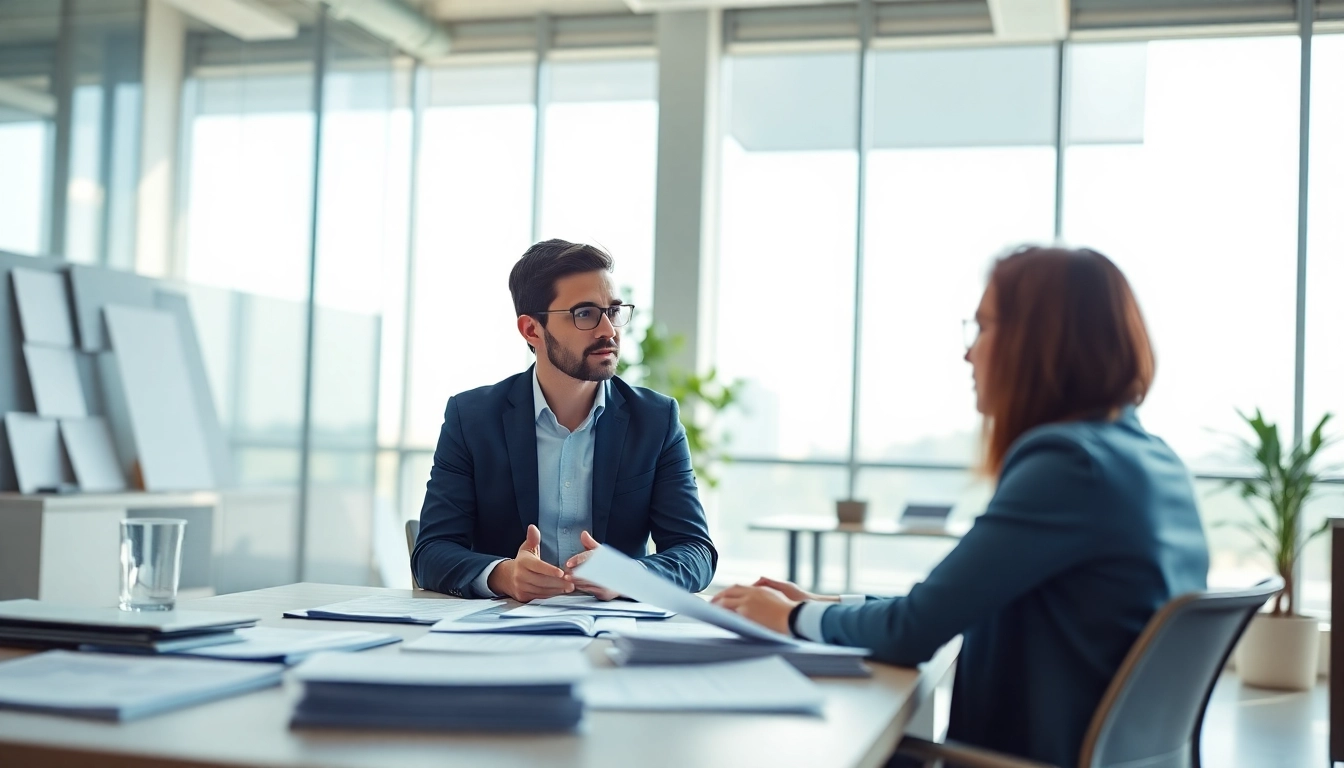 Headhunter Ingenieure interview leading candidates in a professional office environment.