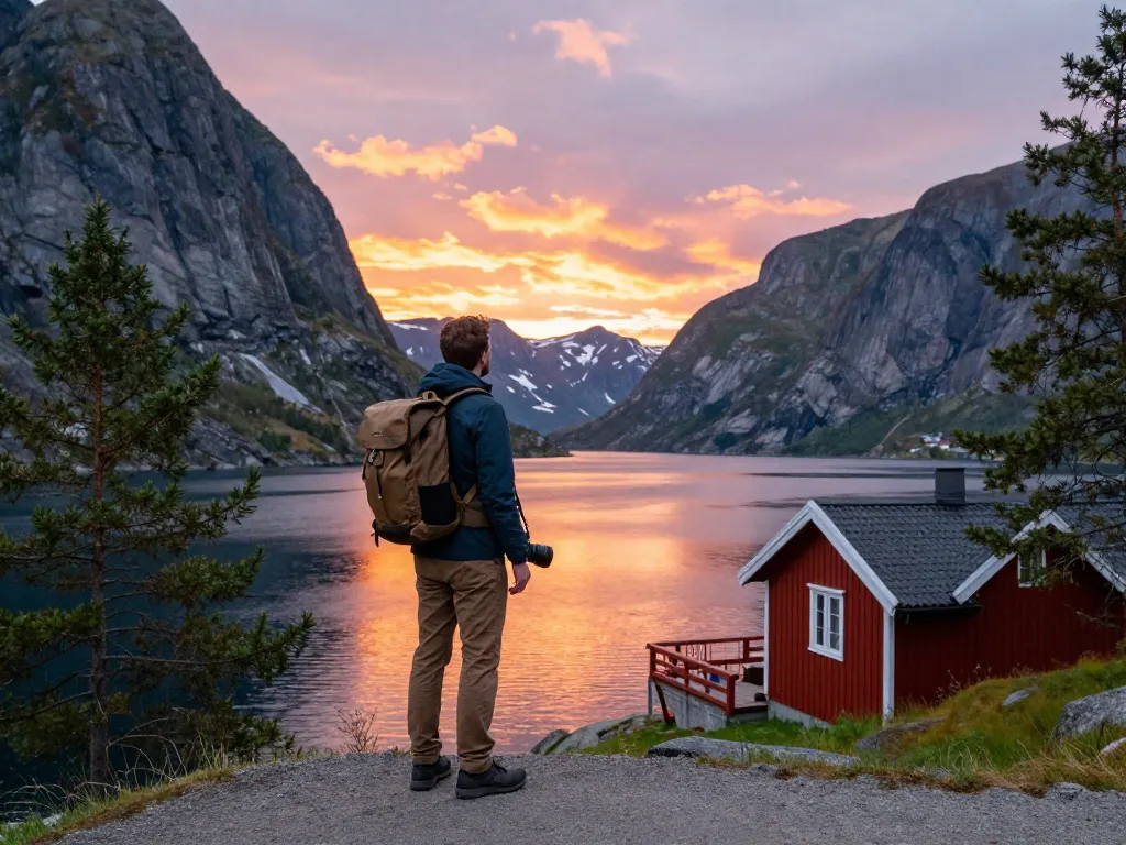 Beeindruckende Fjordlandschaft in Norwegen, die Skandinavien Reisetipps hervorhebt.
