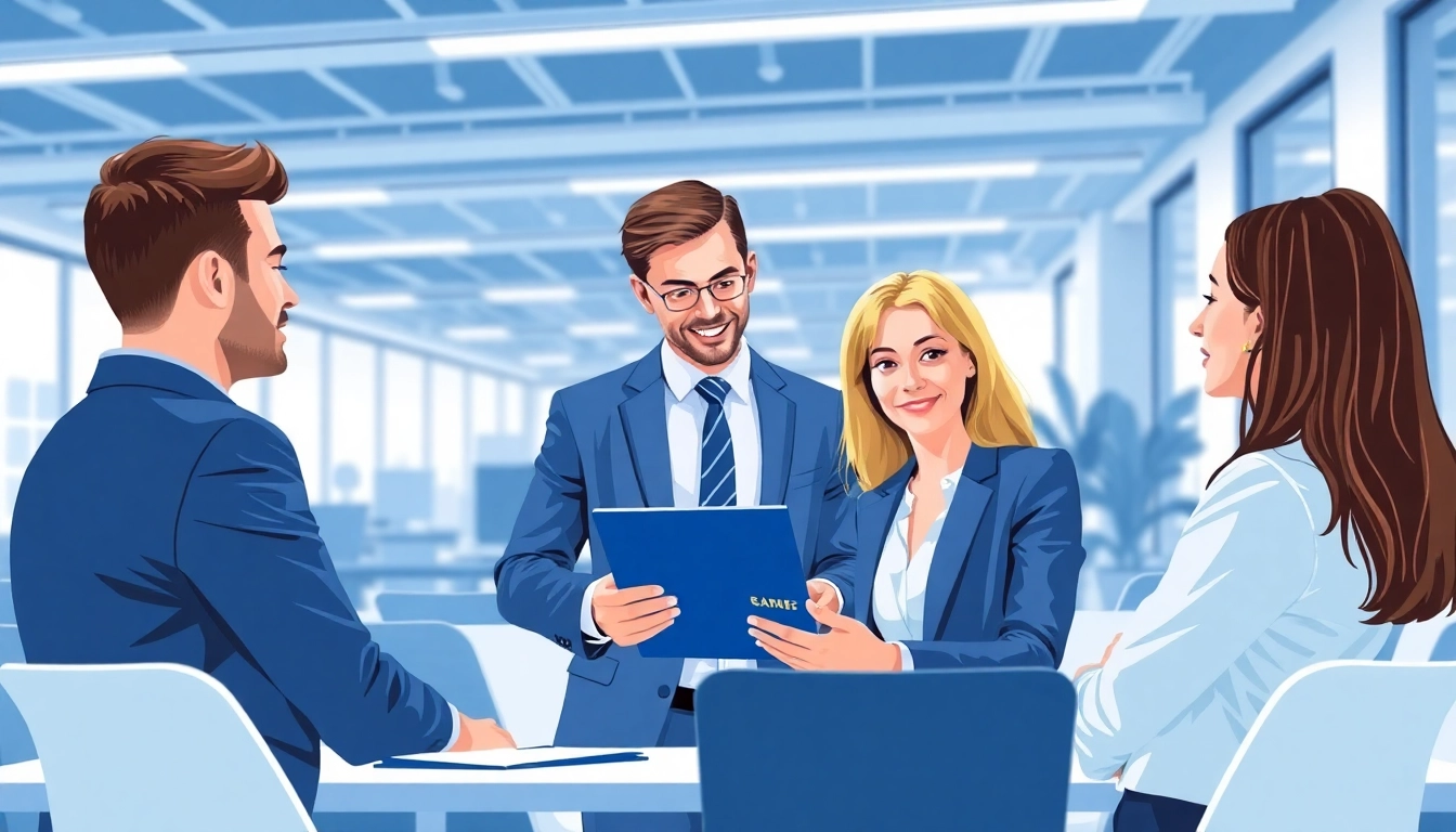 Consultant providing expert solutions in Unternehmensberatung during a team meeting.