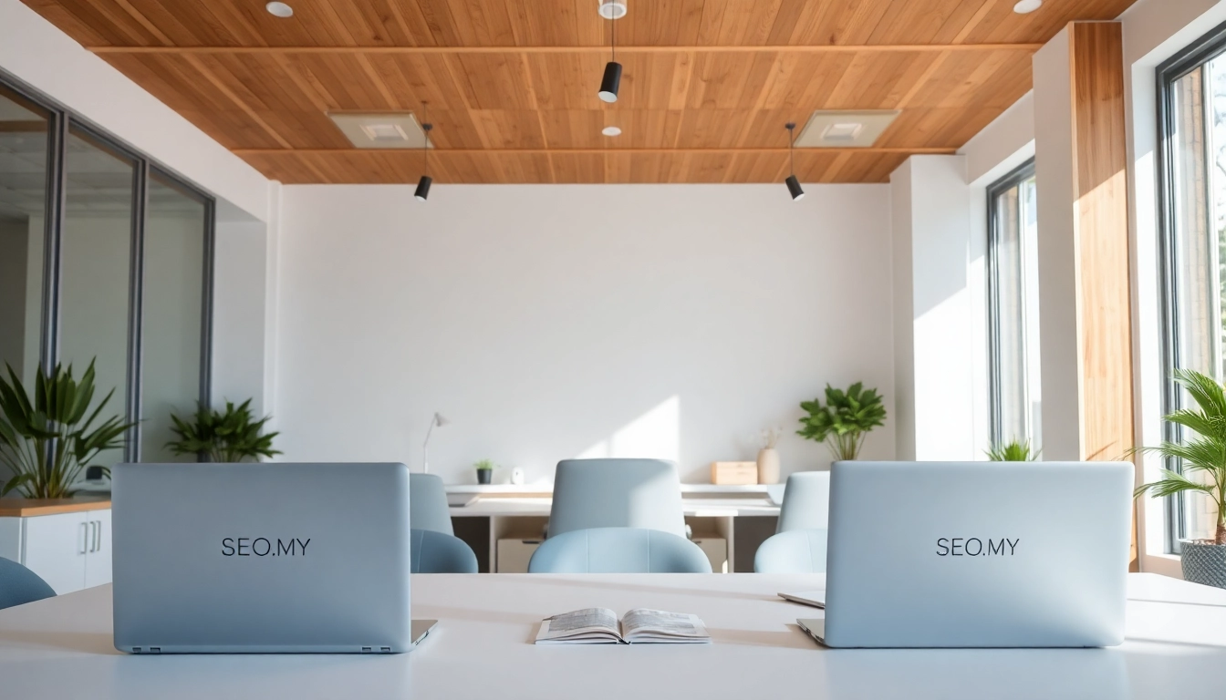 Steigern Sie Ihre Sichtbarkeit mit SEO.my in einem modernen Büro mit kreativen Arbeitsbereichen.