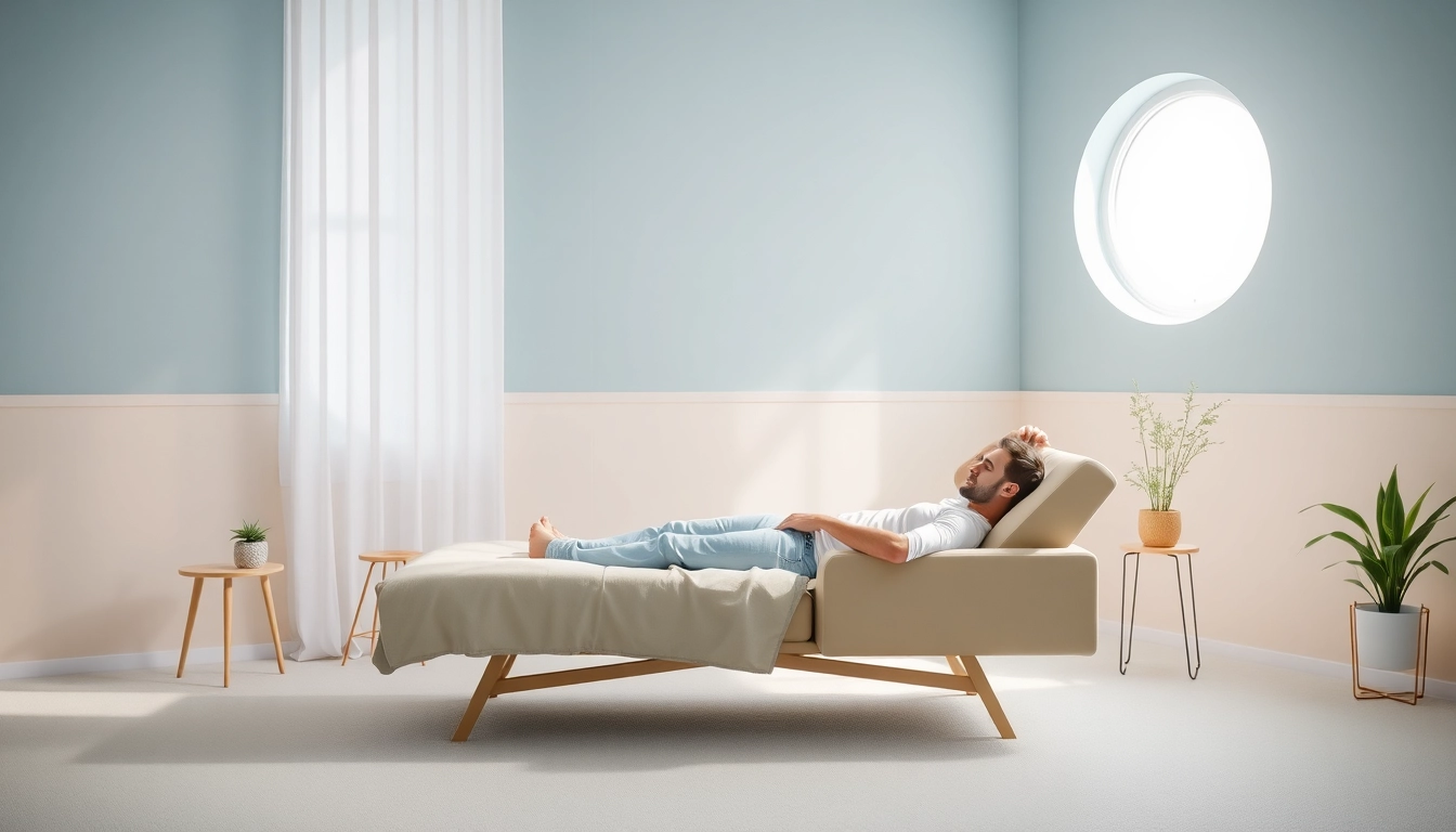 Erleben Sie effektive Hypnose Hamburg durch einen entspannten Therapeuten in einer modernen Praxis.