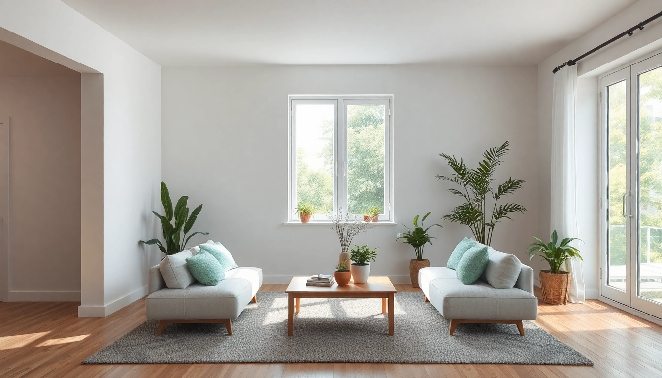 Raumgestaltung: Ein einladender Raum mit natürlichem Licht und modernen Elementen.