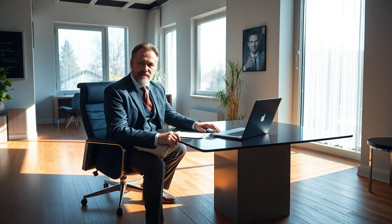 Headhunter Mühlheim berät Klienten in einem modernen Büro, während er sorgfältig Notizen macht.