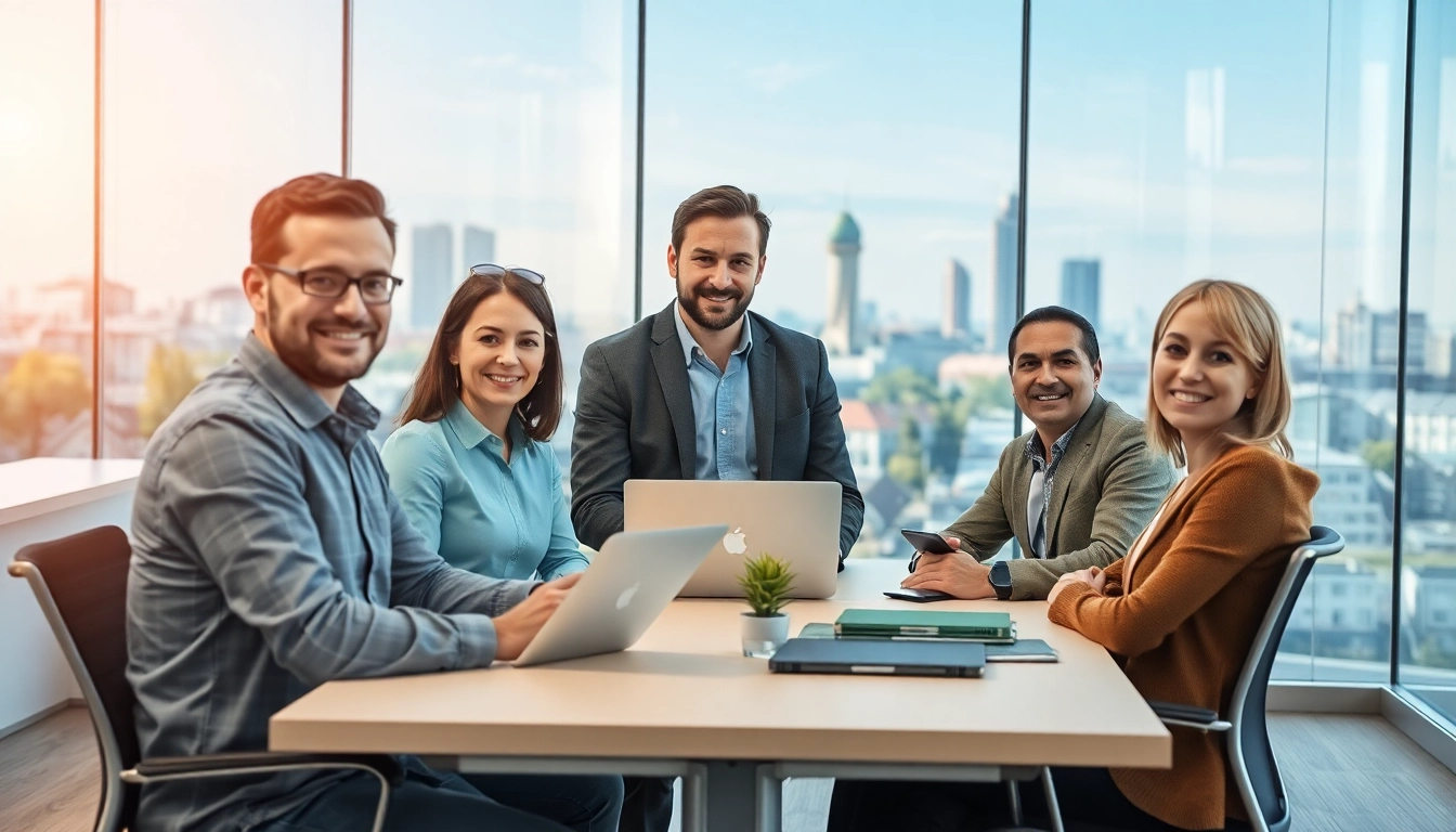 Headhunter Wolfsburg: Fachleute in einem modernen Büro während einer wichtigen Besprechung.