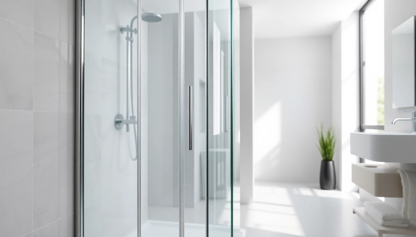 Erleben Sie die elegante duschkabine 100x100 pendeltür im modernen Badezimmer.