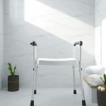 Faltbarer Duschsitz bietet Sicherheit und Komfort in einem modernen Badezimmerdesign mit einem klappbaren Duschsitz.