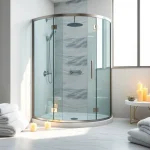 Genießen Sie die elegante sonni Duschkabine 100x100 mit modernem Design und ruhiger Badezimmeratmosphäre.