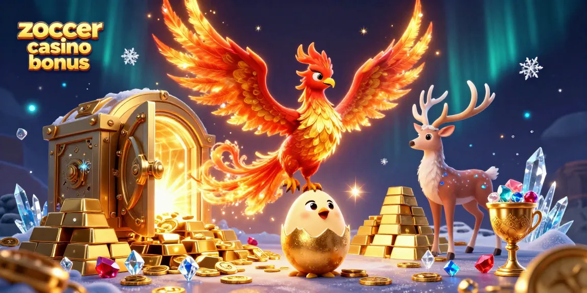 Experience the zoccer casino bonus with vibrant 3D illustrations highlighting golden treasures.
